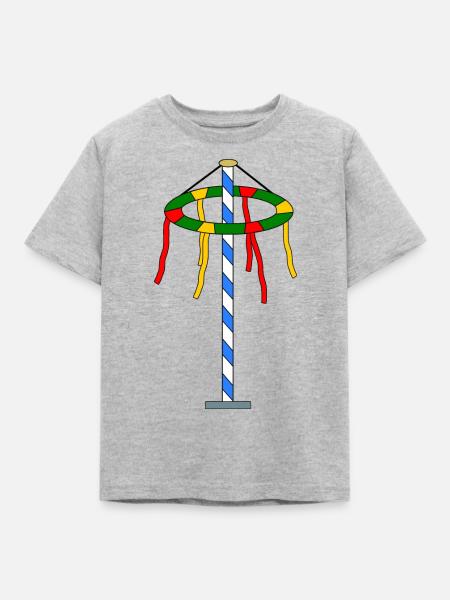 Maibaum - Kinder T-Shirt - Grau meliert