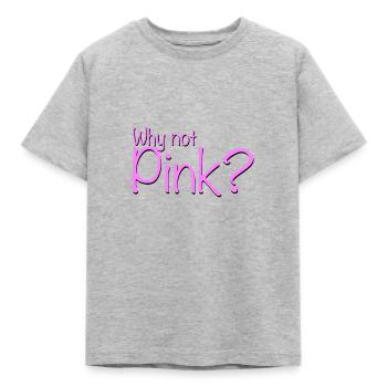Why not pink? - Kinder T-Shirt - Grau meliert - Vorne - AI Model Kid Male (0cm)