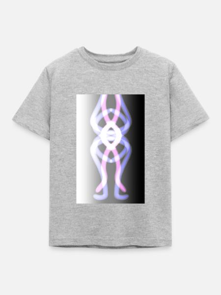 Figur, Fantasie, Muster - Kinder T-Shirt - Grau meliert