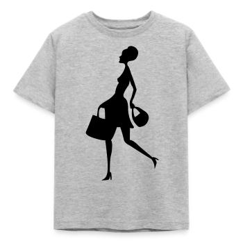 commerce - T-shirt Enfant - gris chiné - Devant - AI Model Kid Male (0cm)