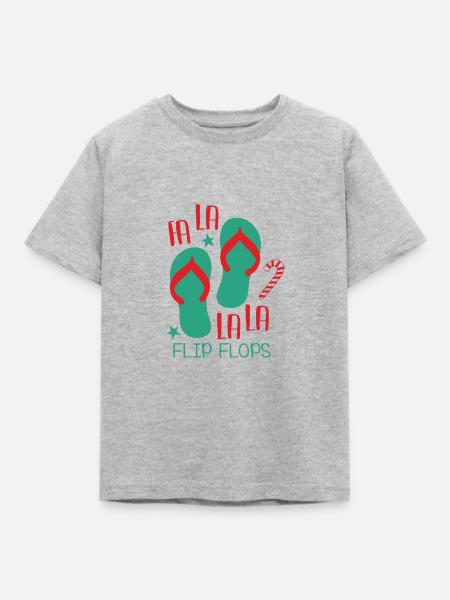Fa-La-La Flip-Flops - Kinder T-Shirt - Grau meliert