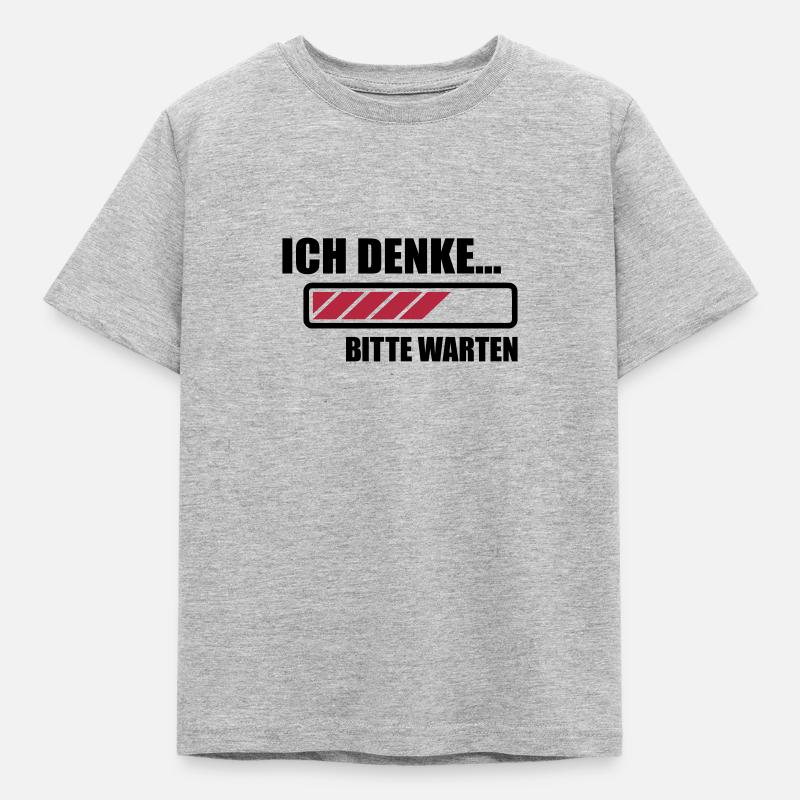 Ich denke - Kinder T-Shirt - Grau meliert