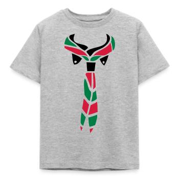 Pfadfinder Schal - Kinder T-Shirt - Grau meliert - Vorne - AI Model Kid Male (0cm)