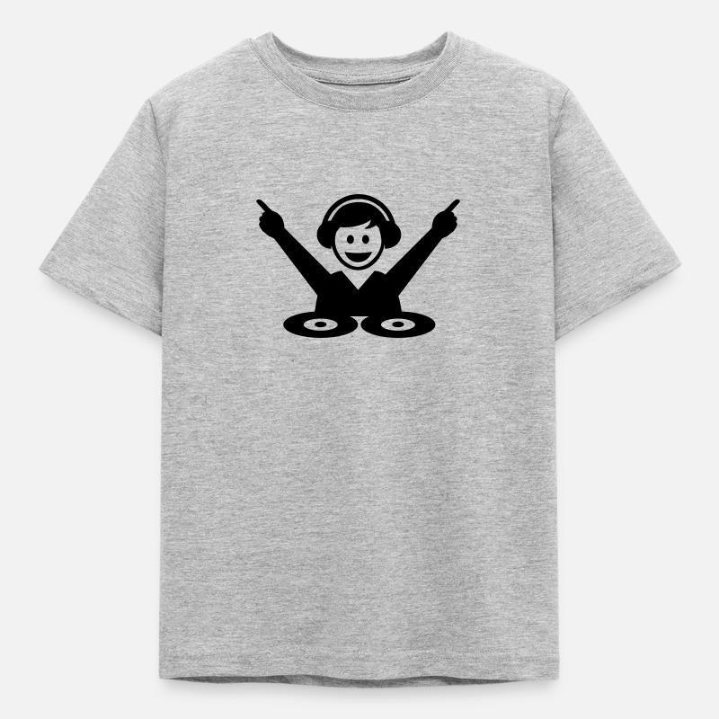DJ - Kinder T-Shirt - Grau meliert