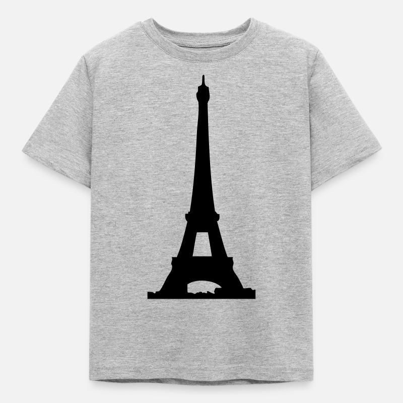 eiffelturm - Kinder T-Shirt - Grau meliert