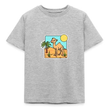 Niedlichstes putzigstes Baby Kamel der Wüste! - Kinder T-Shirt - Grau meliert - Vorne - AI Model Kid Male (0cm)