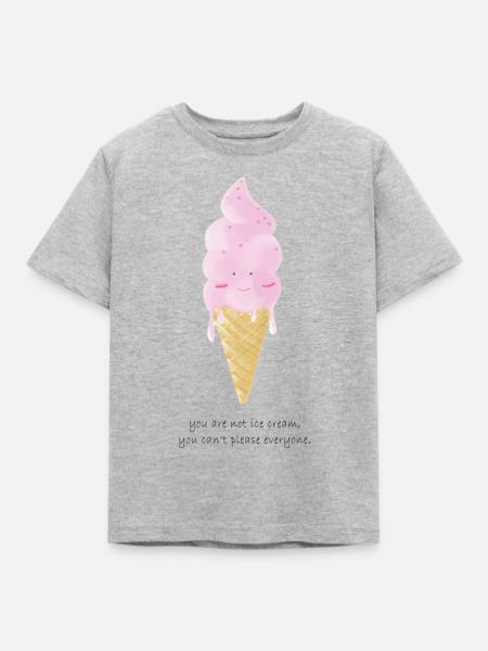 Softeis - Kinder T-Shirt - Grau meliert
