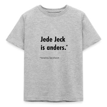 Chaque Jeck est différent - T-shirt Enfant - gris chiné - Devant - AI Model Kid Male (0cm)
