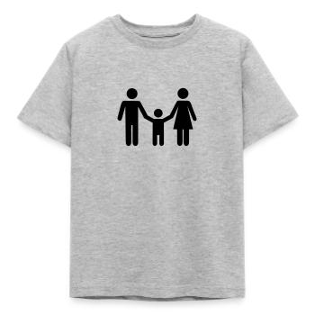 Familie - Kinder T-Shirt - Grau meliert - Vorne - AI Model Kid Male (0cm)