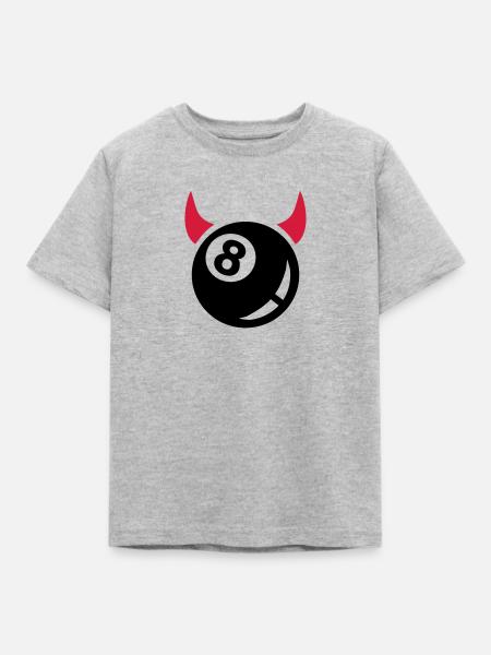Billard - Kinder T-Shirt - Grau meliert