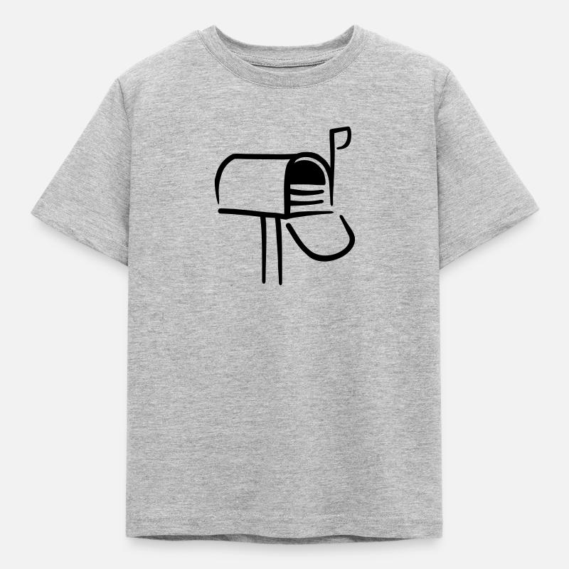Briefkasten - Kinder T-Shirt - Grau meliert