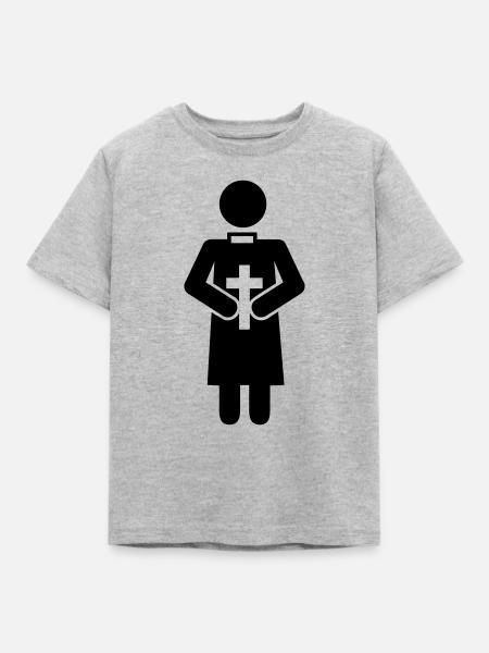 Pfarrer - Kinder T-Shirt - Grau meliert