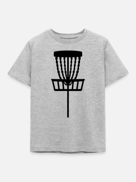 Disc golf - Kinder T-Shirt - Grau meliert