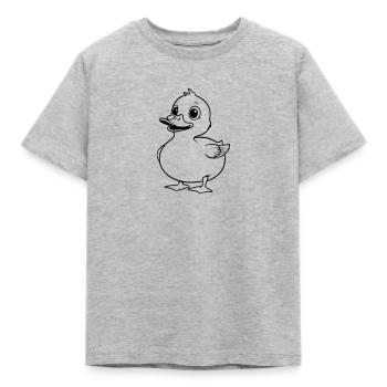 Canard mignon - Conception d’animaux de dessin animé inférieur - T-shirt Enfant - gris chiné - Devant - AI Model Kid Male (0cm)