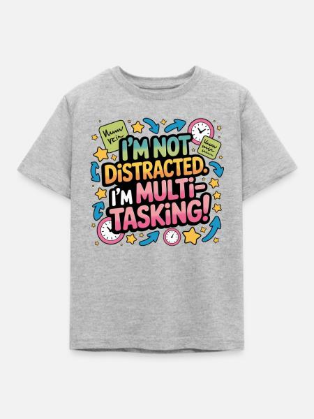 ADHS-Multitasking - Kinder T-Shirt - Grau meliert