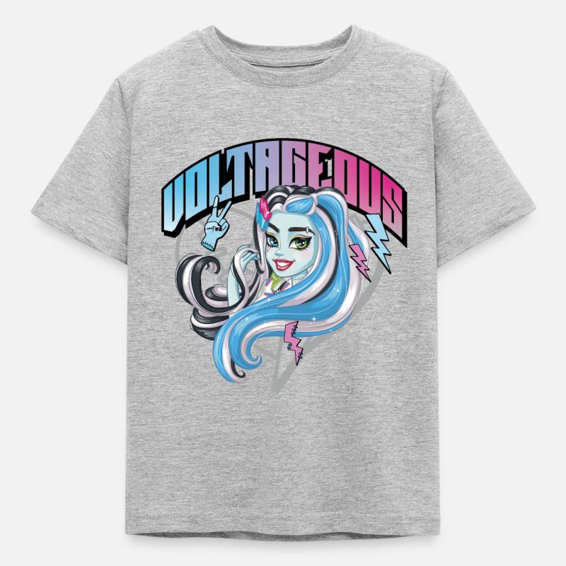 Monster High™ Frankie Stein Voltageous - Børne-T-shirt - grå meleret