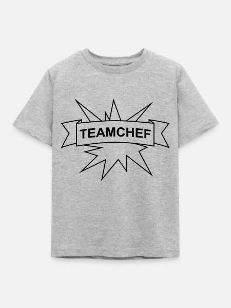 Teamchef Team - Kinder T-Shirt - Grau meliert