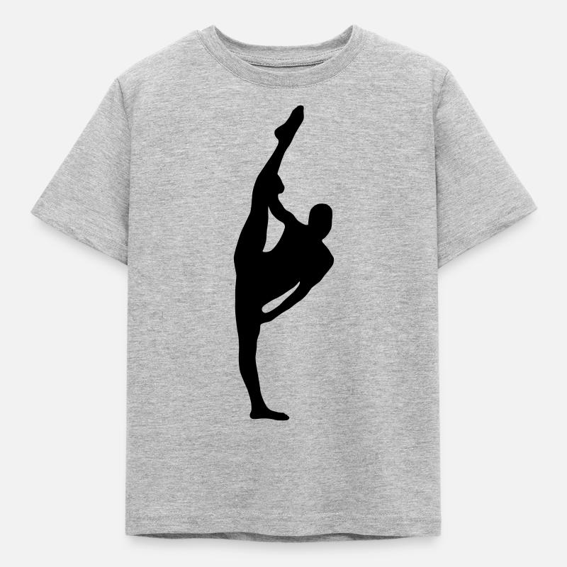 Vector Ballet dancer Silhouette - Kids' T-Shirt - heather grey