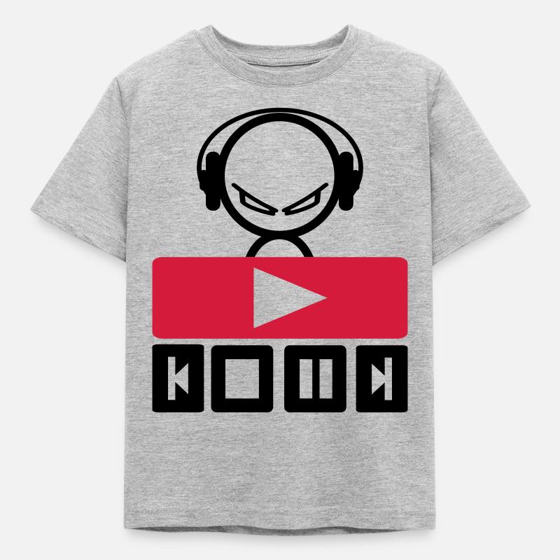 dj - Kids' T-Shirt - heather grey