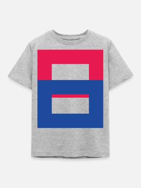 Acht - Kinder T-Shirt - Grau meliert