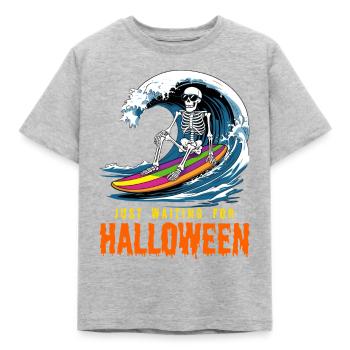 Drôle d’été n’attendant que pour Halloween - T-shirt Enfant - gris chiné - Devant - AI Model Kid Male (0cm)
