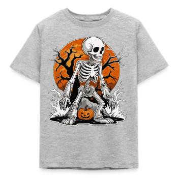 Spooky Skeleton - Rise of the Undead - Kinder T-Shirt - Grau meliert - Vorne - AI Model Kid Male (0cm)
