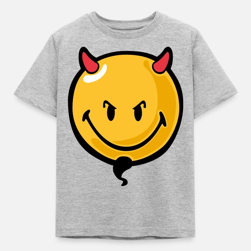 Smiley devil - T-shirt Enfant - gris chiné