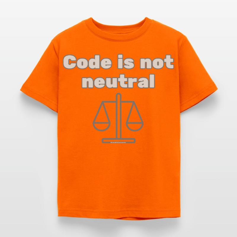 Le code n’st pas neutre Énoncé d’éthique du codeur T-shirt Enfant