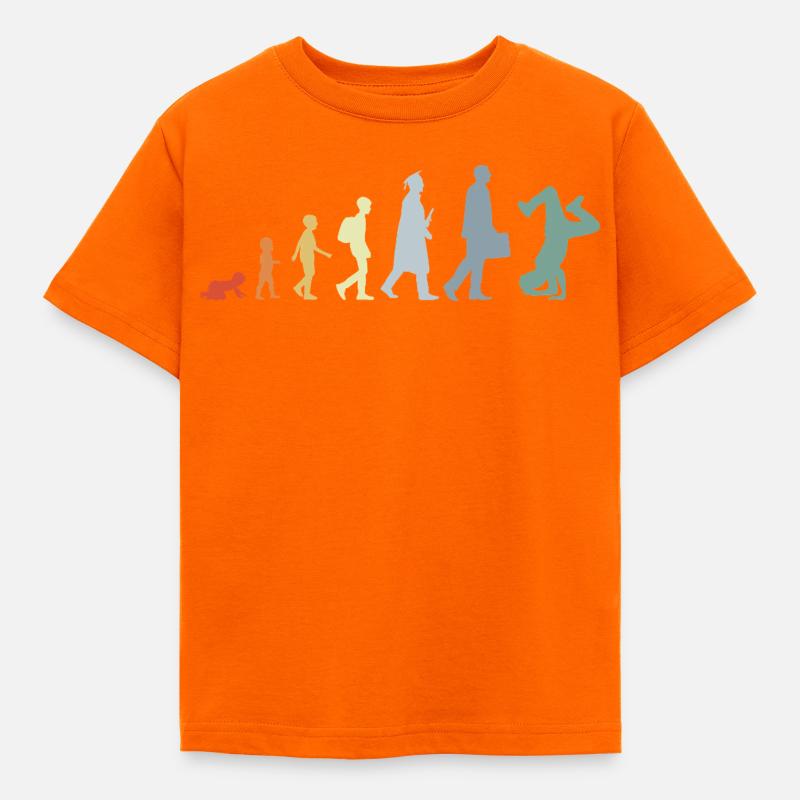 Vintage Breakdancer Evolution - T-shirt Enfant - orange