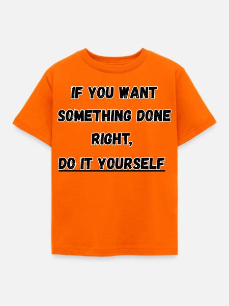 Mach es selbst – TROO-Designs - Kinder T-Shirt - Orange