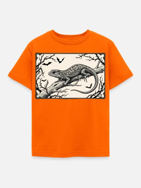 Gotische Eidechse - Kinder T-Shirt - Orange