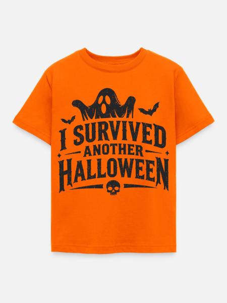 I Survived Another Halloween Gespenst - Kinder T-Shirt - Orange