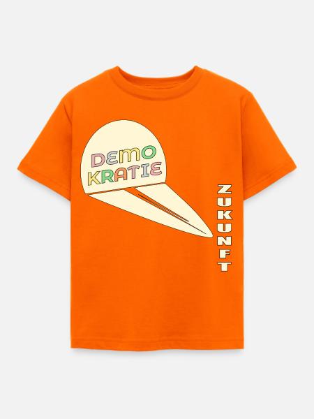 Zukunft Schatten Demokratie - Kinder T-Shirt - Orange