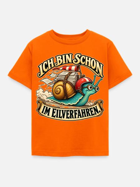 Eilschnecke - Kinder T-Shirt - Orange
