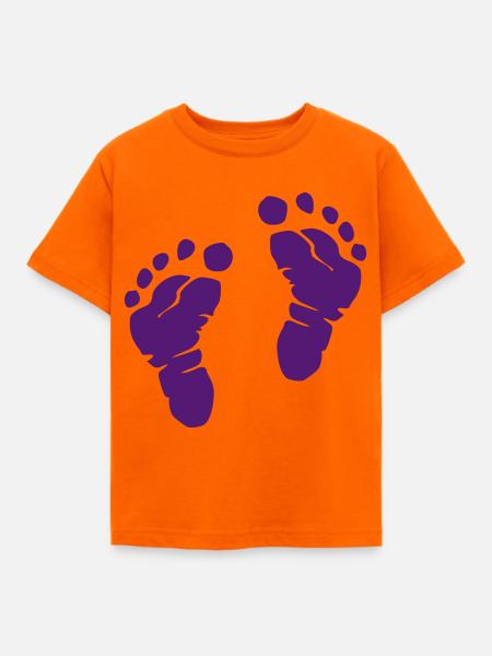 Babyfüße - Kinder T-Shirt - Orange