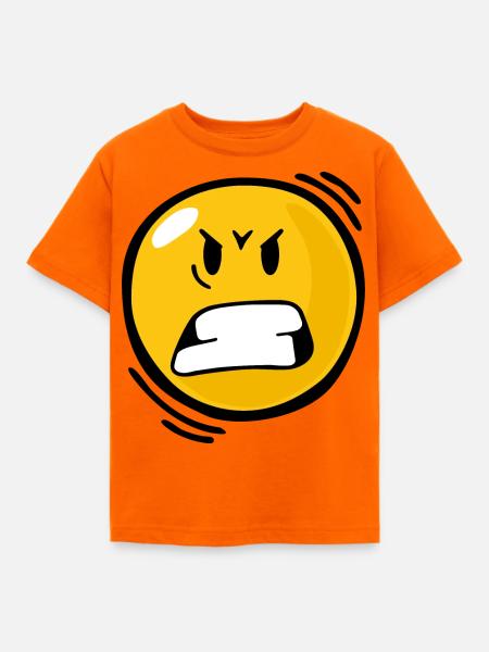 Smiley Anger - Kinder T-Shirt - Orange
