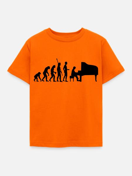 evolution_pianist - Kinder T-Shirt - Orange