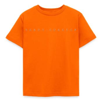 NERDY forever - Typo - Kinder T-Shirt - Orange - Vorne - AI Model Kid Male (0cm)