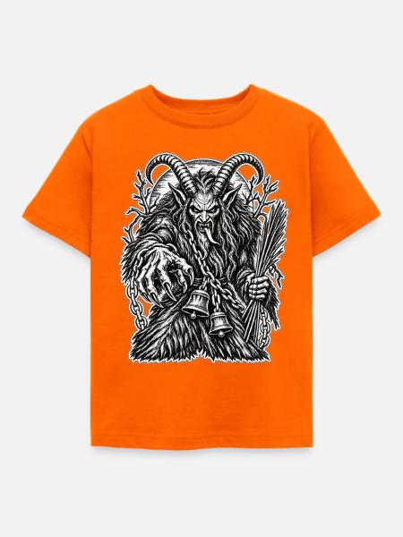 Krampus – Der düstere Dämon der Rauhnächte - Kinder T-Shirt - Orange