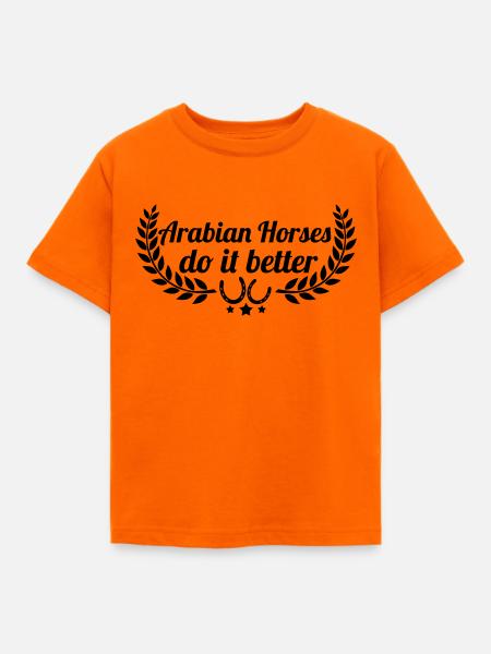 Arabian horses - Araber - Kinder T-Shirt - Orange