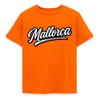 Mallorca lettering - Kids' T-Shirt - orange - Front - AI Model Kid Male (0cm)