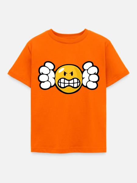 Smiley Anger Unforgiving - Kinder T-Shirt - Orange