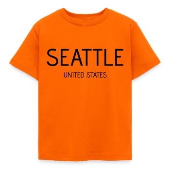 Seattle - Kids' T-Shirt - orange - Front - AI Model Kid Male (0cm)