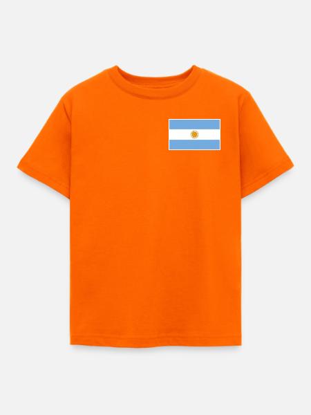 Argentina Flag Classic Frame - Kinder T-Shirt - Orange