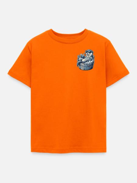 Süsser Otter Kühlt - Kinder T-Shirt - Orange