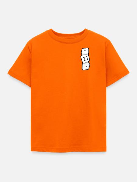 161 Würfel - Kinder T-Shirt - Orange