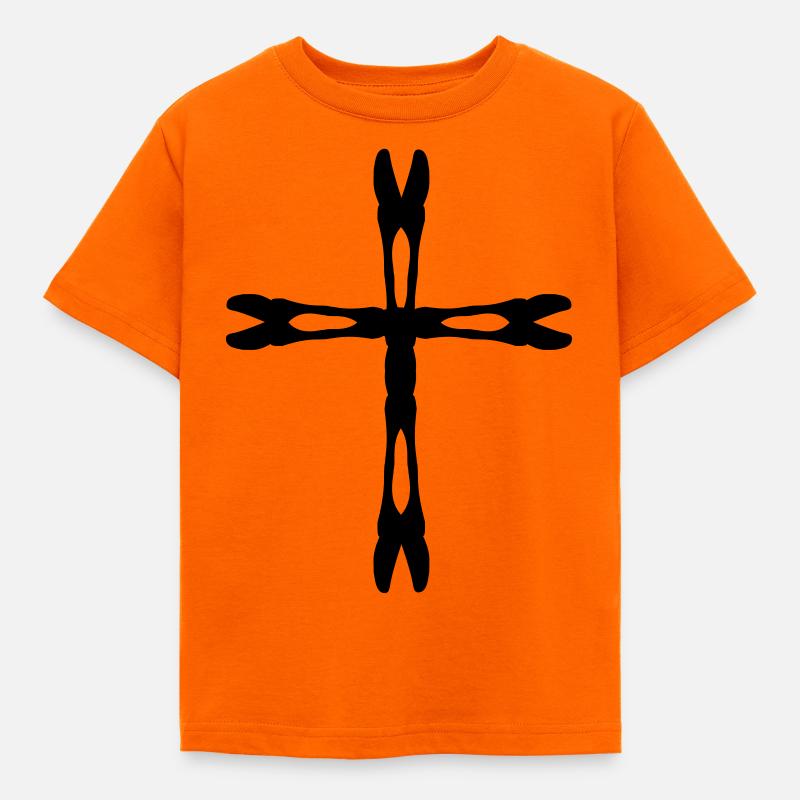 cross x_vec_1 en - Kids' T-Shirt - orange