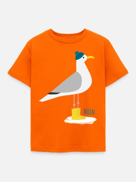 Möwe Bommelmütze MOIN - Kinder T-Shirt - Orange