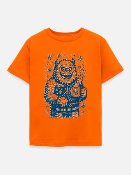 Frostpunk Yeti - Kinder T-Shirt - Orange