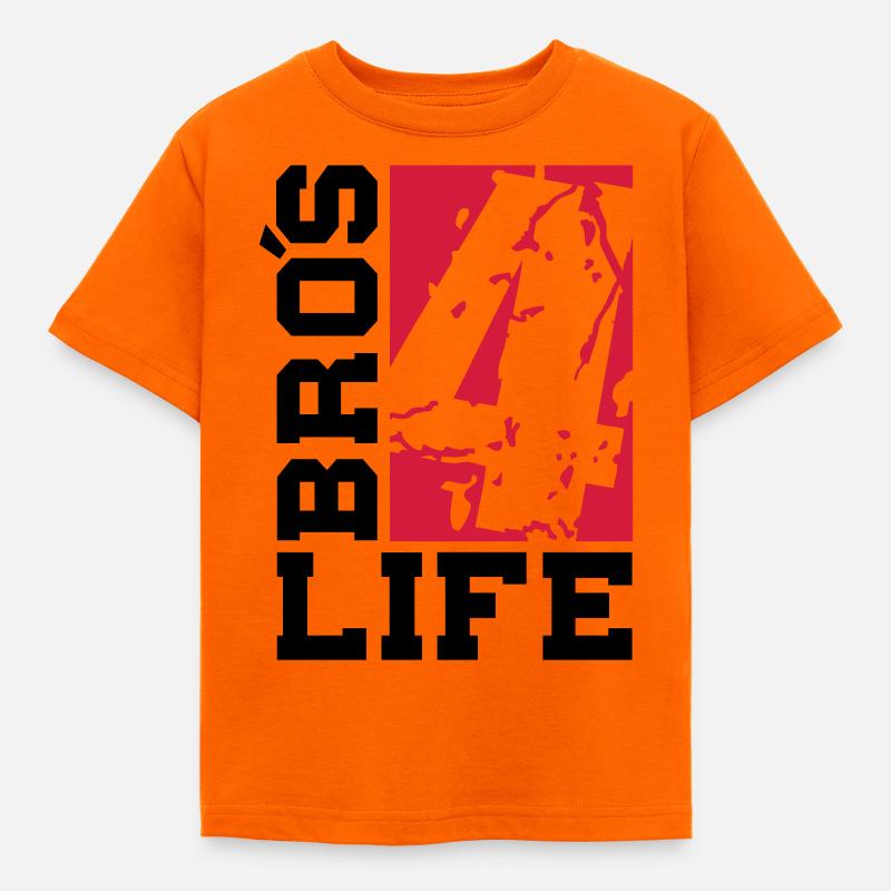bros_4_life_cv2 - Kinder T-Shirt - Orange